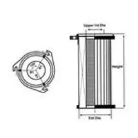Cartuccia abbattimento polveri in Cellulosa.